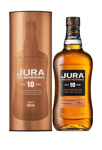 Jura 10 Year Old Single Malt Scotch Whisky 70 cl | Fruity and Balanced 40% vol | More than a Whisky, made by a Scottish Island Community | A Sweet, Smooth Single Malt
