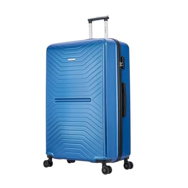 FLYMAX XL 32" Extra Large Suitcase 4 Wheel Lightweight Luggage Hard Shell Check in Hold Travel ABS 125 Litre Capacity Travel Case with 3 Digit Combination Lock + Telescopic Handle Blue
