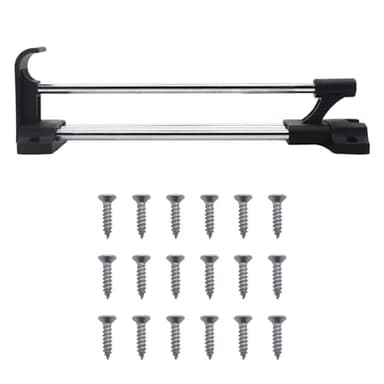 Wardrobe Rail,Uotyle Wardrobe Pull Out Clothes Hanger Rail Organizer Rack MetalStainless Steel Retractable Wardrobe Rail with Screw 25cm 1Pcs