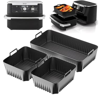 Silicone Liners for Ninja AF500UK, Large Silicone Air Fryer Liners for Ninja Foodi Flex Drawer Air Fryer AF500UK 10.4L, Ninja Af500uk Accessories, Air Fryer Accessories