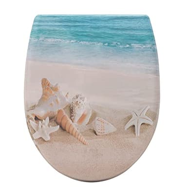 WOLTU Toilet Seat, Soft Close Toilet Seat, Quick Release Top and Bottom Fixing Duroplast O Shape Easy Cleaning Loo Seat with Adjustable Hinges