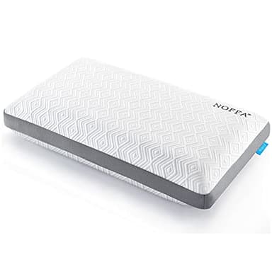 NOFFA Flat Soft Memory Foam Pillow for Neck Support, Ortopedic Pillow for Sleeping, Side Back Sleeper Soft Support Cervical (70 x 38 x 12 cm)