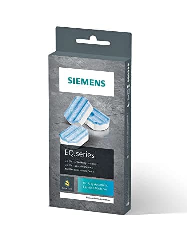 Siemens Descaling Tablets TZ80002A, Removes Limescale and Protects Against Corrosion, Original Accessories, Suitable for EQ Series Coffee Machines, Built-in Machines, White, (Pack of 3) 1 Pack