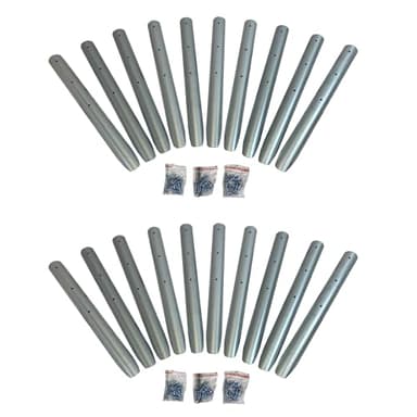 Selections Steel Lawn Edging Log Roll Stakes for Garden Paths and Borders - Pack of 20