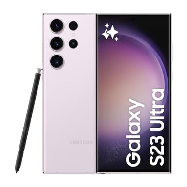 Samsung Galaxy S23 Ultra 5G Dual SIM Android Mobile Phone, 512GB, SIM Free Smartphone, Lavender, 3Y Extended Manufacturer Warranty (UK Version)