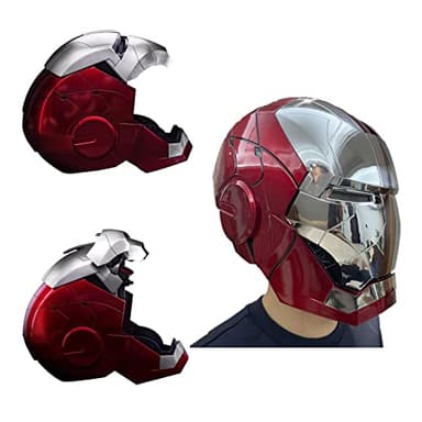 flydragon Cos Play Iron Man Helmet Mk5 1:1 Wearable Marvel Superhero Helmet English Voice Control, Electric Opening and Closing Iron Man Mask with Touch Sensor, Avengers Movie Role-playing Halloween