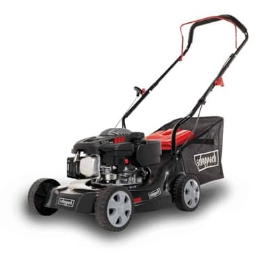 Scheppach MP132-40 Compact Petrol Lawn Mower | 40 cm Cutting Width | Lightweight & Maneuverable | 35L Grass Bag | Easy Clean & Storage