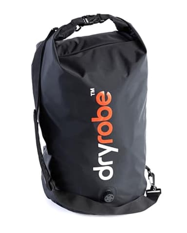 Dryrobe Travel Compression Bag - 33L Black Large Waterproof Bag for Travel & Sports - Wet Bags for Swimming/Surfing - Stuff Sack with Roll Up Closure