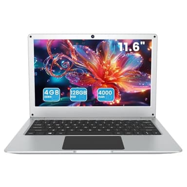 Azeyou 11.6 Inch Laptop, OS 11 Pro System Laptops, 4GB DDR4 RAM, 128GB eMMC Storage Notebook, Celeron N4020C Processor, HD+ Display, Dual Speakers Desktop Computer - Sliver