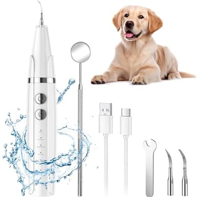Plaque Remover for Teeth - Pet Ultrasonic Toothbrush Cleaner - Teeth Cleaning Kit for Tartar and Stains - Suitable for Dogs and Cats