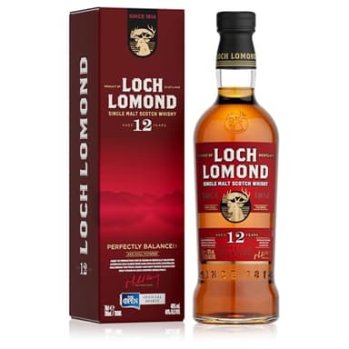 Loch Lomond 12 Year Old Single Malt Whisky 70cl | Award-Winning Single Malt Scotch Whisky from the Highlands, Perfectly Balanced and Aged in Amercian Oak Casks, the Ideal Premium Whisky Gift Choice