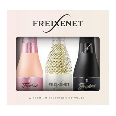 3 x 20cl Freixenet Cordon Rosado Dry Cava – 2025 (11.5% ABV), Prosecco D.O.C (11%) & Cordon Negro Brut Cava (11.5%)