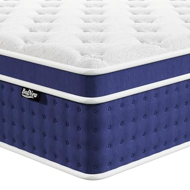 Bednew Super King Mattresses 36cm, 14 Inch Innerspring Hybrid Mattress Super King 6FT with Pocket Spring and Breathable Foam For Cool Comfort Sleep, Medium Firm Mattress (180x200x36cm)