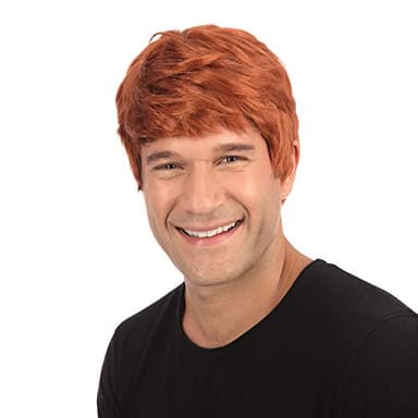 Bristol Novelty BW067 Male Wig Short Ginger, One Size Halloween Halloween