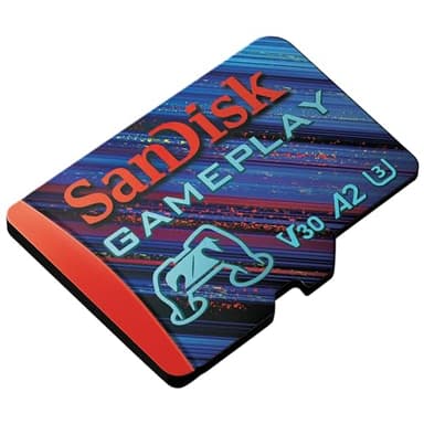 SanDisk Gameplay micro SD card 128GB for mobile/handheld gaming consoles, up to 190 MB/s, for more demanding games, AAA-/3D-/VR-Grafik, 4K-UHD-Videos, A2, V30, U3