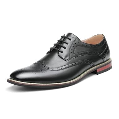 Bruno Marc Mens Dress Oxfords Shoes, Men's Lace-ups Ghillie Brogues Formal Shoes, Men in Smart Casual, Wedding, Boss, Work, Business,Size 13,Black,Prince-3