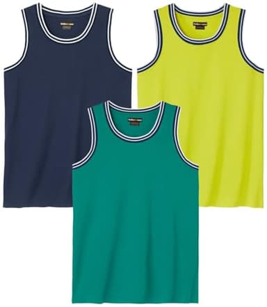 ATLAS FOR MEN - 3 Pack Men’s Tank Tops – Sleeveless Vests - Casual - Sizes UK S to 4XL