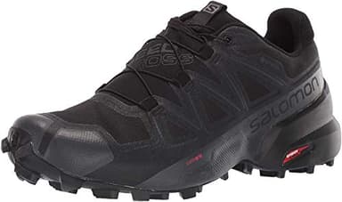 Salomon Speedcross 5 Gore-Tex Men's Trail Running Shoes, Weather protection, Aggressive grip, and Precise fit, Black, 8.5