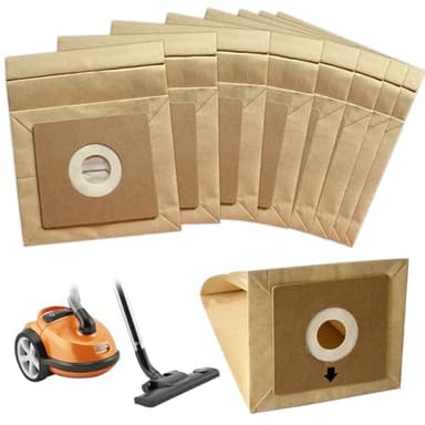 8 Pack Vacuum Cleaner Bags for Bush Model VCB35B15C1J7W-70 VYTRONIX RBC02 BC-402 BC-501 Argos Value VC-401 VC-402 3d Efficiency Paper Dust Bags Hoover Storage Bags Vacuum Cleaner Accessories