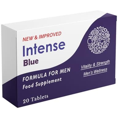 Erexon - Intense Blue 20 Tablets - Herbal Supplement for Men - Men's Health Support - Korean Ginseng, Tribulus Terrestris - Made in The UK