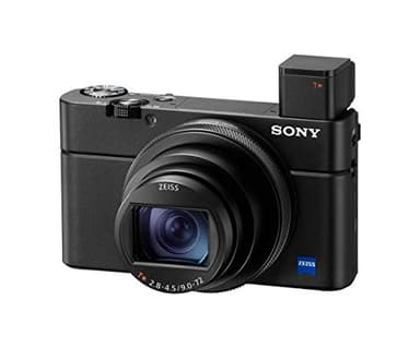 Sony RX100 VII | Advanced Premium Bridge Camera (1.0-Type Sensor, 24-200 mm F2.8-4.5 Zeiss Lens, Eye Tracking Autofocus for Human and Animal, 4K Movie Recording and Flip Screen) (Renewed)