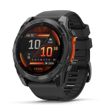 Garmin fēnix 8 GPS 51mm Premium Smartwatch, AMOLED Touchscreen, Multisport, Advanced Health & Training Features,Built-in LED flashlight,Adventure Watch with up to 16 days battery life, Slate Gray