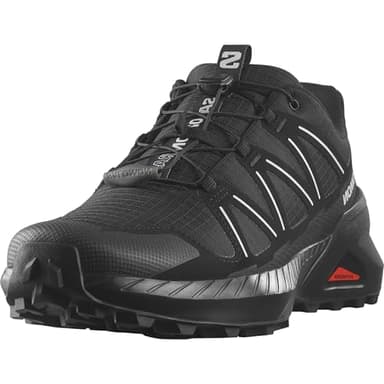 SALOMON Men's Speedcross Peak Running Shoe, Black Black Glacier Gray, 8 UK