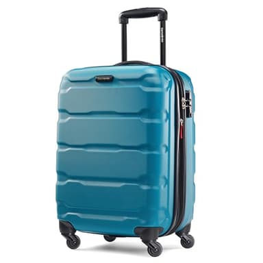 Samsonite Omni Pc Hardside Expandable Luggage, Caribbean Blue, Carry-On 20-Inch, Omni Pc Hardside Expandable Luggage with Spinner Wheels