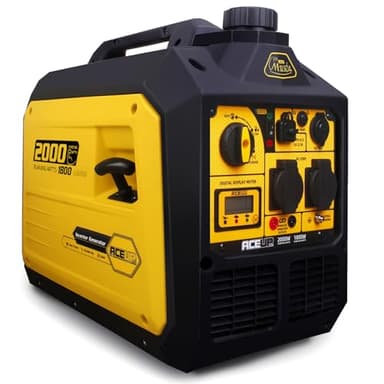 Aceup Energy 2000 Watt Portable Inverter Generator, Petrol Powered Generator Silent Lightweight for Home, Camping, EURO-V, CE
