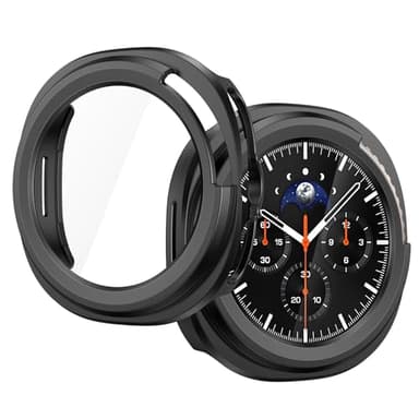 Julk [2 Pack] for New 2025 Galaxy Watch 8 Classic Screen Protector, Protective Hard Case with Built-in Tempered Glass, Ultra-Thin Face Cover for Samsung Watch 8 Classic 47mm (2 Black)