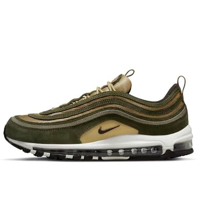 Nike Men's Air Max 97 Sneaker, Rough Green/Ironston, 10 UK