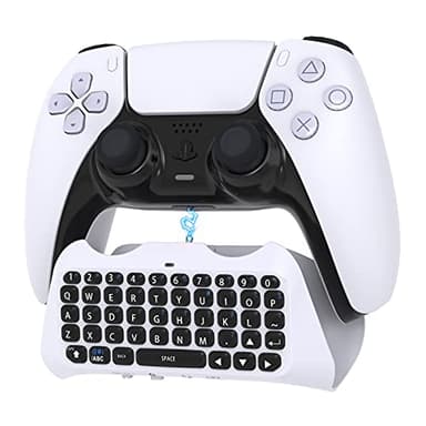 FASTSNAIL Keyboard for PS5 Controller, Wireless Bluetooth Keypad Chatpad for Playstation 5 Dualsense Edge Controller, Keyboard Built-in Speaker with 3.5mm Audio Jack for Messaging and Game Live Chat