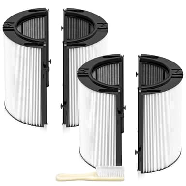 2-IN-1 Filter Replacement for Dyson PH01 HP07 HP10 TP07 TP10 TP09 HP09 HP06 TP06 Air Purifier 360 Combi Glass Pure Cool Hot Humidify Fan, 2-IN-1 HEPA + Carbon Filter (Upgraded), Black,2 Pack