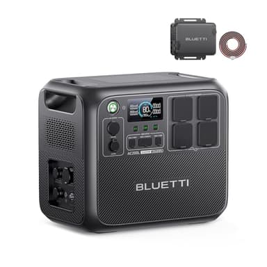 BLUETTI AC200L Portable Power Station with Charger 1, 2400W LiFePO4 Backup, 560W Alternator Charger, 2048Wh Expandable to 8192Wh, 3.6H Full Charge via Car, Perfect for Road Trips, RVs, Power Outages