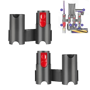 2 Pack Mount Organizer Holder for Dyson V15 V12 V11 V10 V8 V7 Outsize Cordless Stick Vacuum Cleaner, Docking Station Wall Mount Attachments