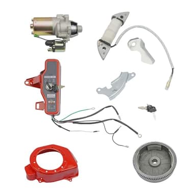 ROGONPDK Electric Start Kit Electric Start Conversion Kit for Honda GX160 5.5HP GX200 6.5HP, Flywheel Starter Motor Ignition Fit