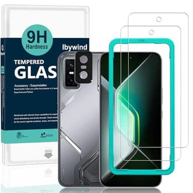 Ibywind for Infinix GT 30/Infinix GT 30 Pro 5G Screen Protector,2-Pack,9H Hardness Tempered Glass with Camera Lens Protector,Easy Installation Tool,Bubble-Free,Fingerprint Unlock,Anti-Shatter