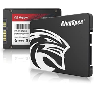 KingSpec 512GB 2.5" SATA III 6Gb/s SSD, Read Speed up to 550MB/s, 3D NAND Flash Internal Solid State Drive for Desktop & Laptop