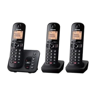 Panasonic KX-TGC263E Digital Cordless Phones: 18-min answering machine, dedicated call block button, an easy-to-read dot-matrix display and a hands-free speakerphone