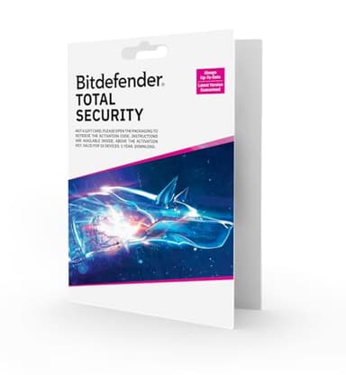 Bitdefender Total Security | 10 Device | 1 year Subscription | PC/Mac/iOS/Android | Activation Code by Post