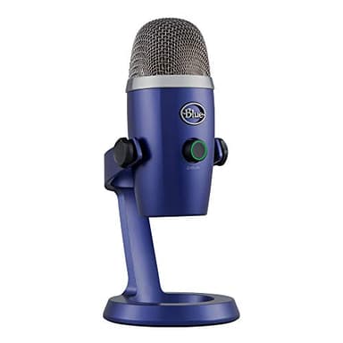 Yeti Nano Premium USB Mic for Recording, Streaming, Gaming, Podcasting on PC and Mac - Condenser Microphone with Blue VO!CE Effects, Cardioid and Omni, No-Latency Monitoring - Blue