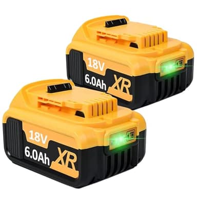 2X 18V 6.0Ah replacement for battery for Dewalt 18V XR DCB182 DCB184 DCB200 DCB184 DCB101 DCB107 DCB112 DCB105 DCB115 DCB203