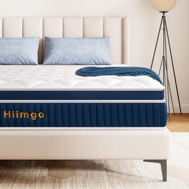 Hiimgo Hybrid Mattresses-28CM Super King Mattress-Pocket Spring with Memory Foam Medium Firm Strengthen Edge Support, with Motion Isolation-180x200x28CM