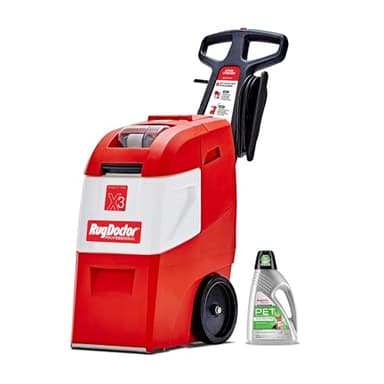 Rug Doctor Mighty Pro X3 Commercial Carpet Cleaner, Large Red Pet Pack