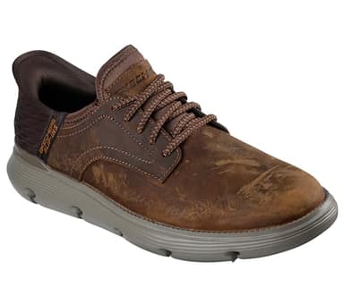 Skechers Men's Hands-Free Slip-ins Garza GERVIN Sneaker, Brown, 9 UK