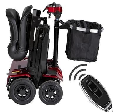 Falcon Auto Folding Mobility Scooter with Remote Control and Lithium Battery - Green Power (20 Miles Removable Lithium Battery)
