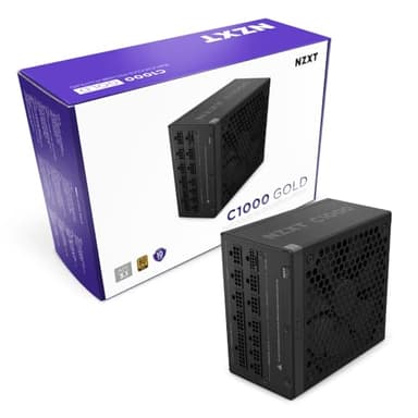 NZXT C1000 Gold ATX 3.1 - Fully Modular Low-Noise PC Gaming Power Supply - 1000 Watts - 80 PLUS Gold - 12V-2x6 Connector - Zero Fan Mode - 100% Japanese Capacitors - Black