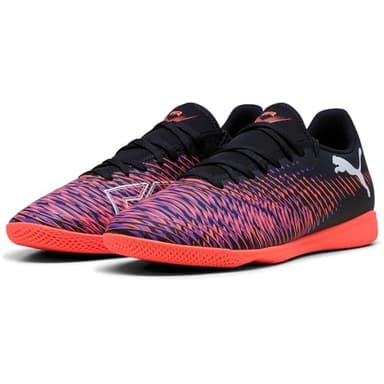 PUMA Unisex Future 8 Play IT Soccer Shoe, Black White-Glowing RED, 9 UK