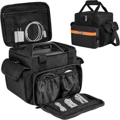 LEFOR·Z Carrying Case Compatible with Jackery Explorer 1000/ECOFLOW River Max/Bluetti EB70S/GRECELL T1000 Portable Power Station,Travel Storage Bag for Charging and Accessories(Bag Only)