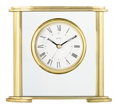 Acctim Tabletop Quartz Mantel Clock, Metal, Gold, One Size
